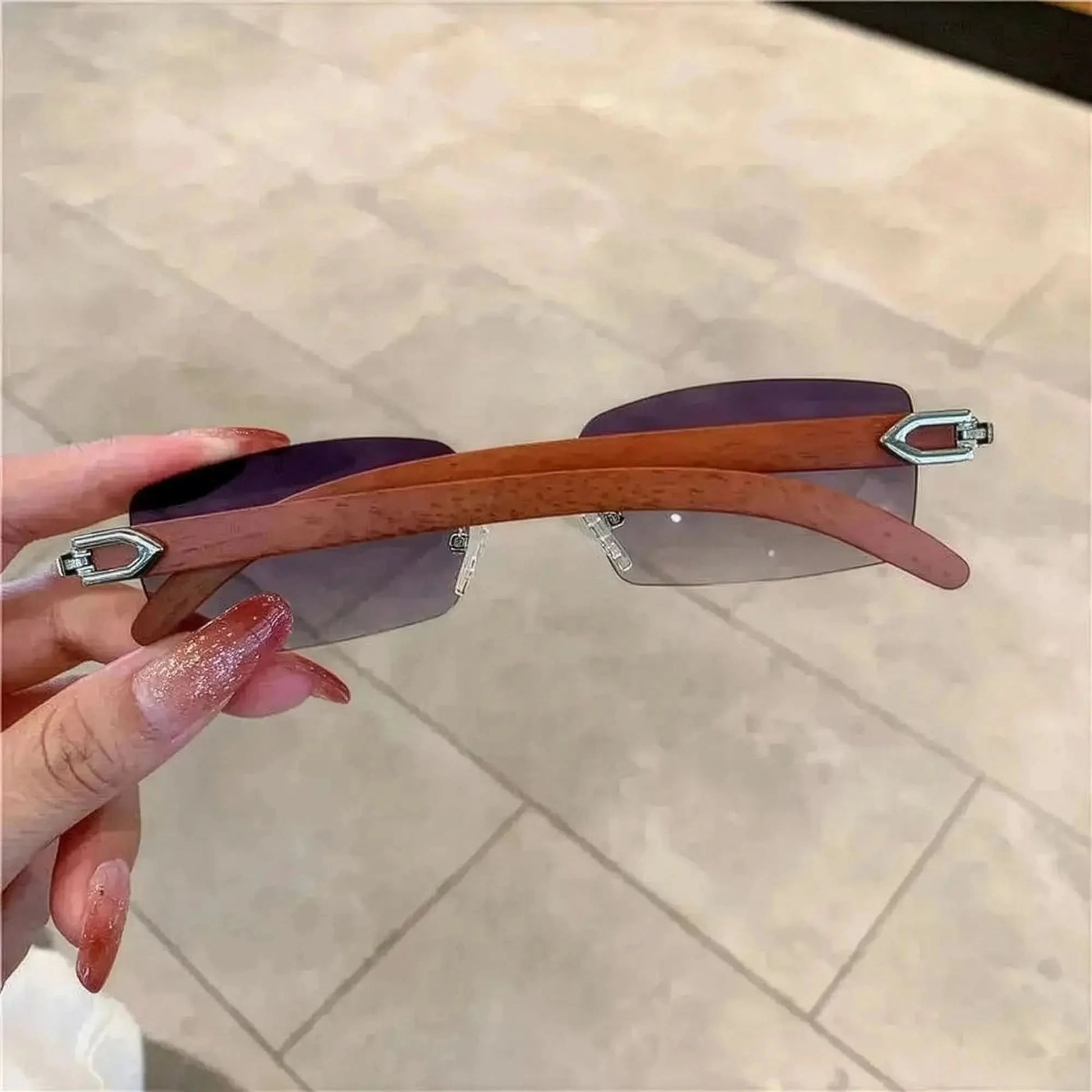 Lunettes Design Effet Bois Luxe - Saylana