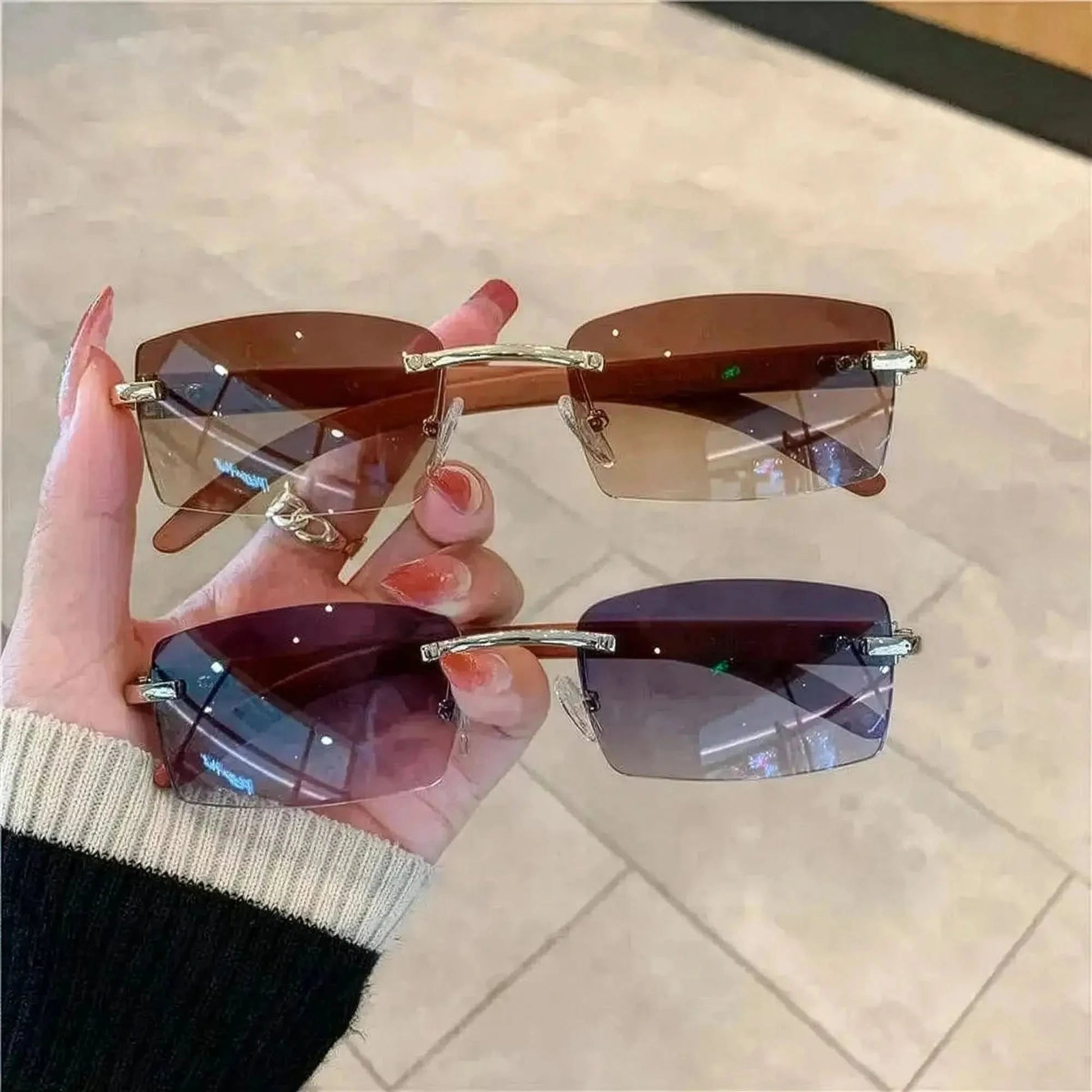 Lunettes Design Effet Bois Luxe - Saylana