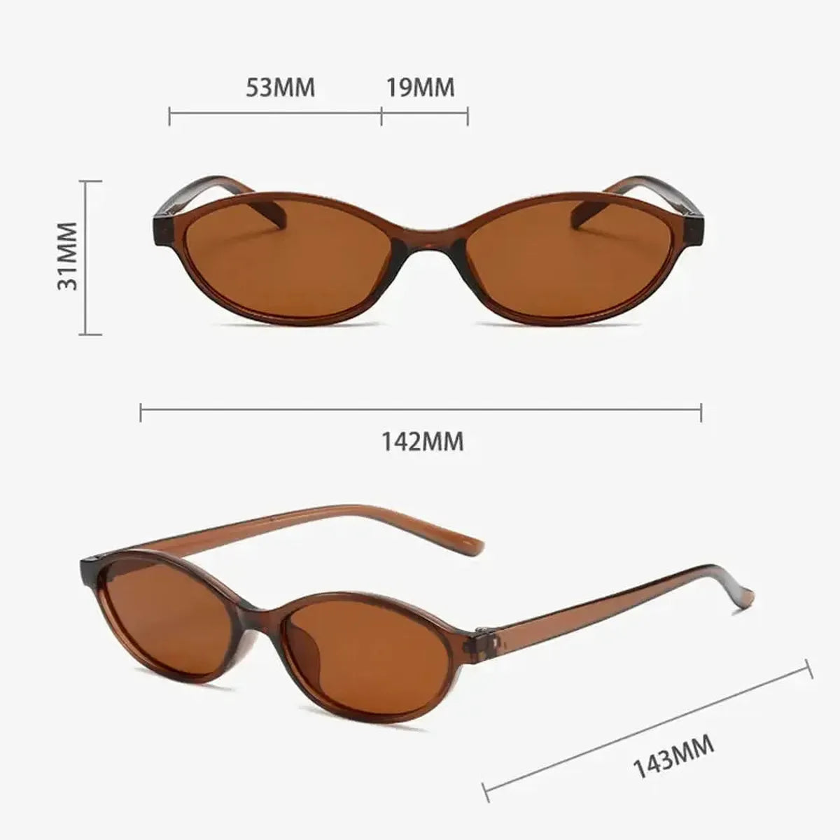 Lunettes Ovales Rétro Punk-Saylana