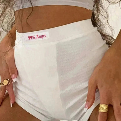 Maille côtelée noire à broderie blanche stylée - Saylana