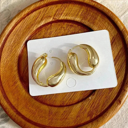 Manchette Large Or/Argent Torsadée - Saylana