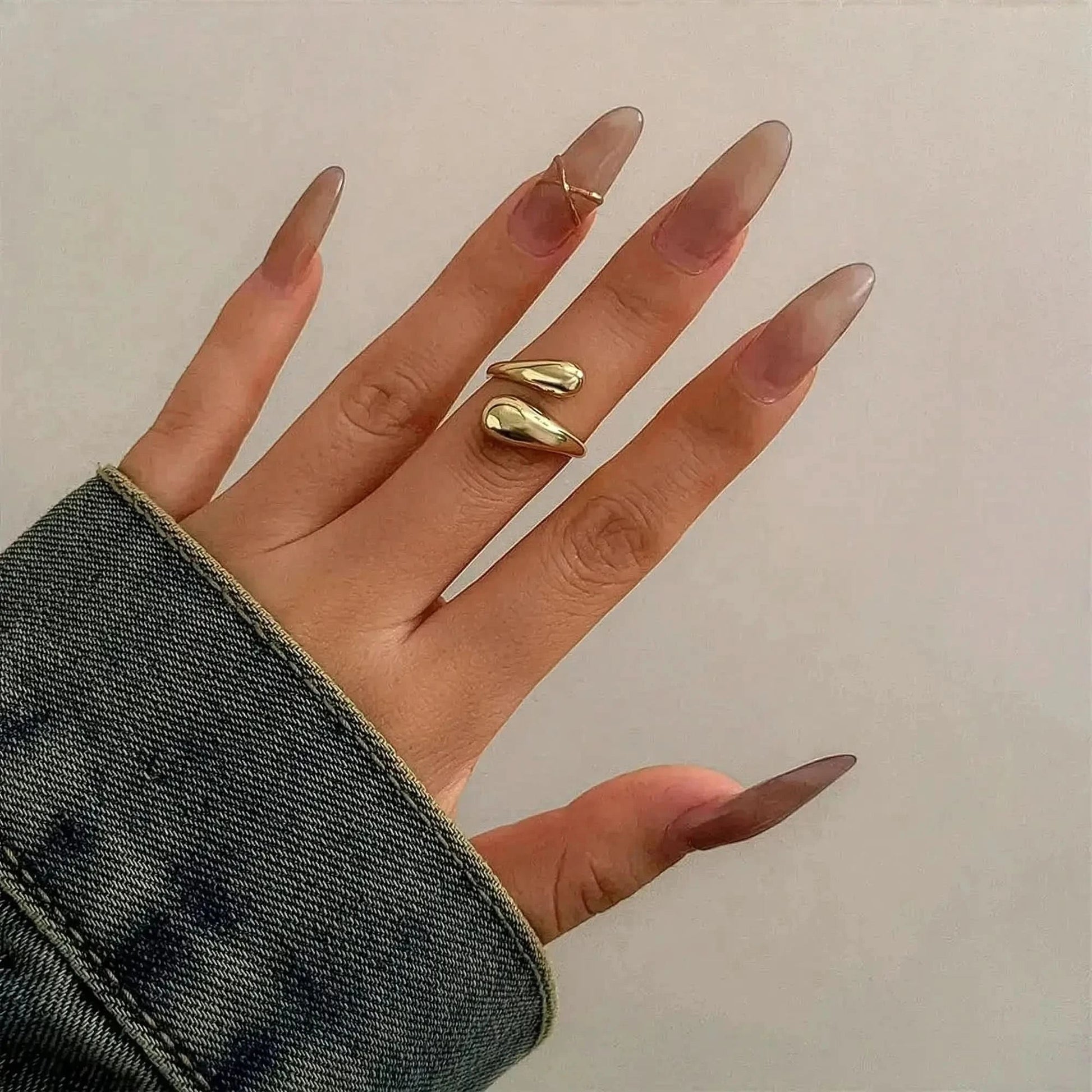 Manchette Large Or/Argent Torsadée - Saylana