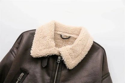 Manteau Chaud Vintage à Manches Longues-Saylana