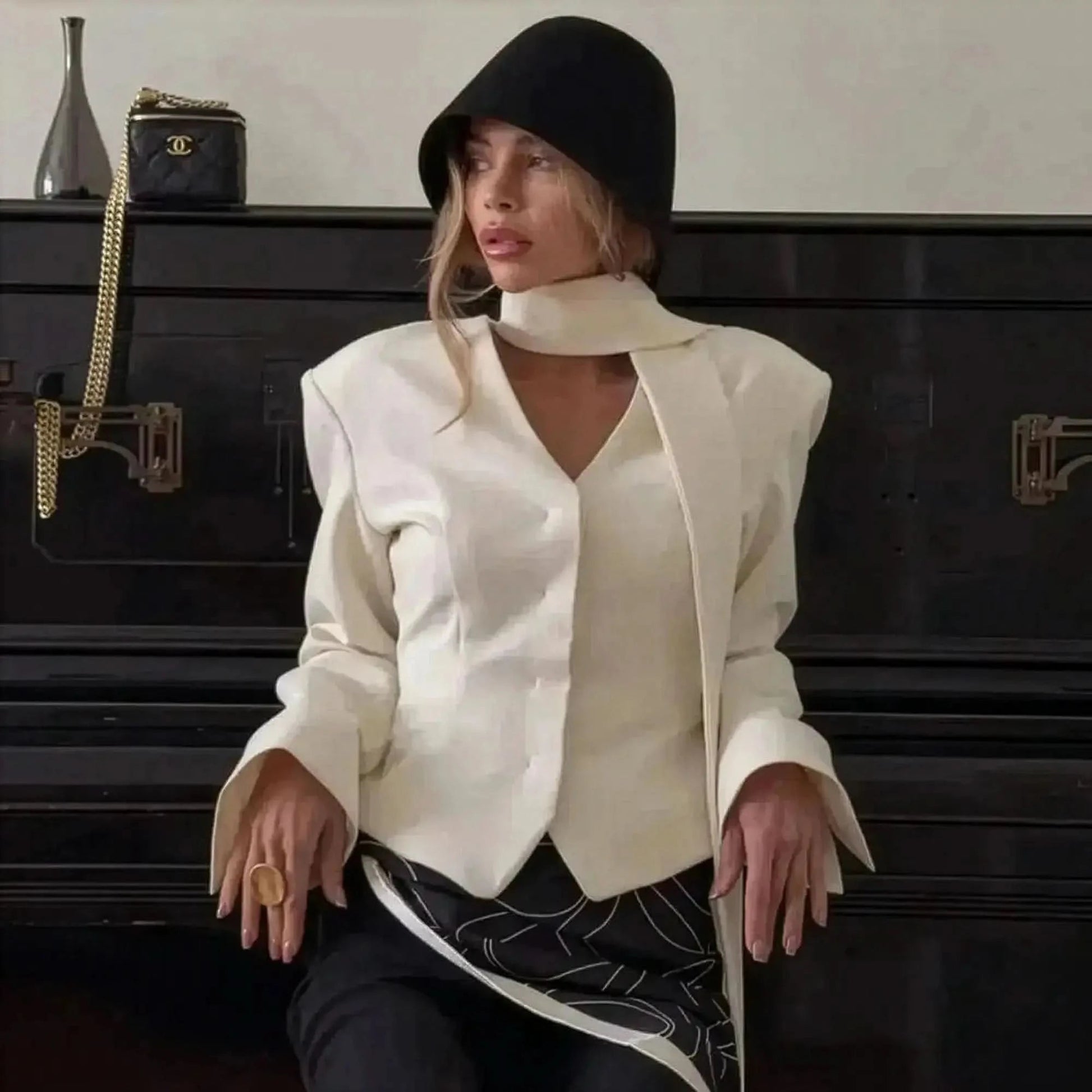 Manteau Rayé Cintré à Nouer Chic - Saylana
