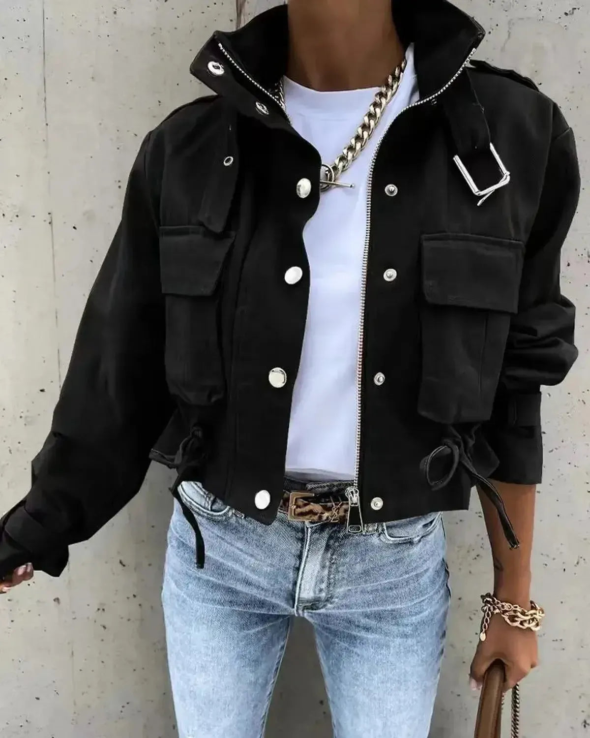 Manteau Streetwear Mi-Saison Chic-Saylana