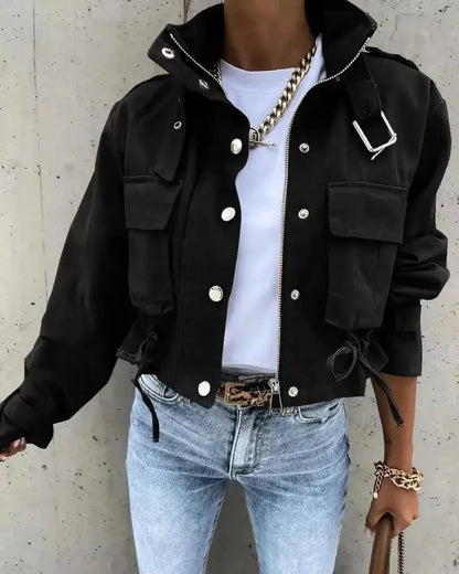 Manteau Streetwear Mi-Saison Chic-Saylana