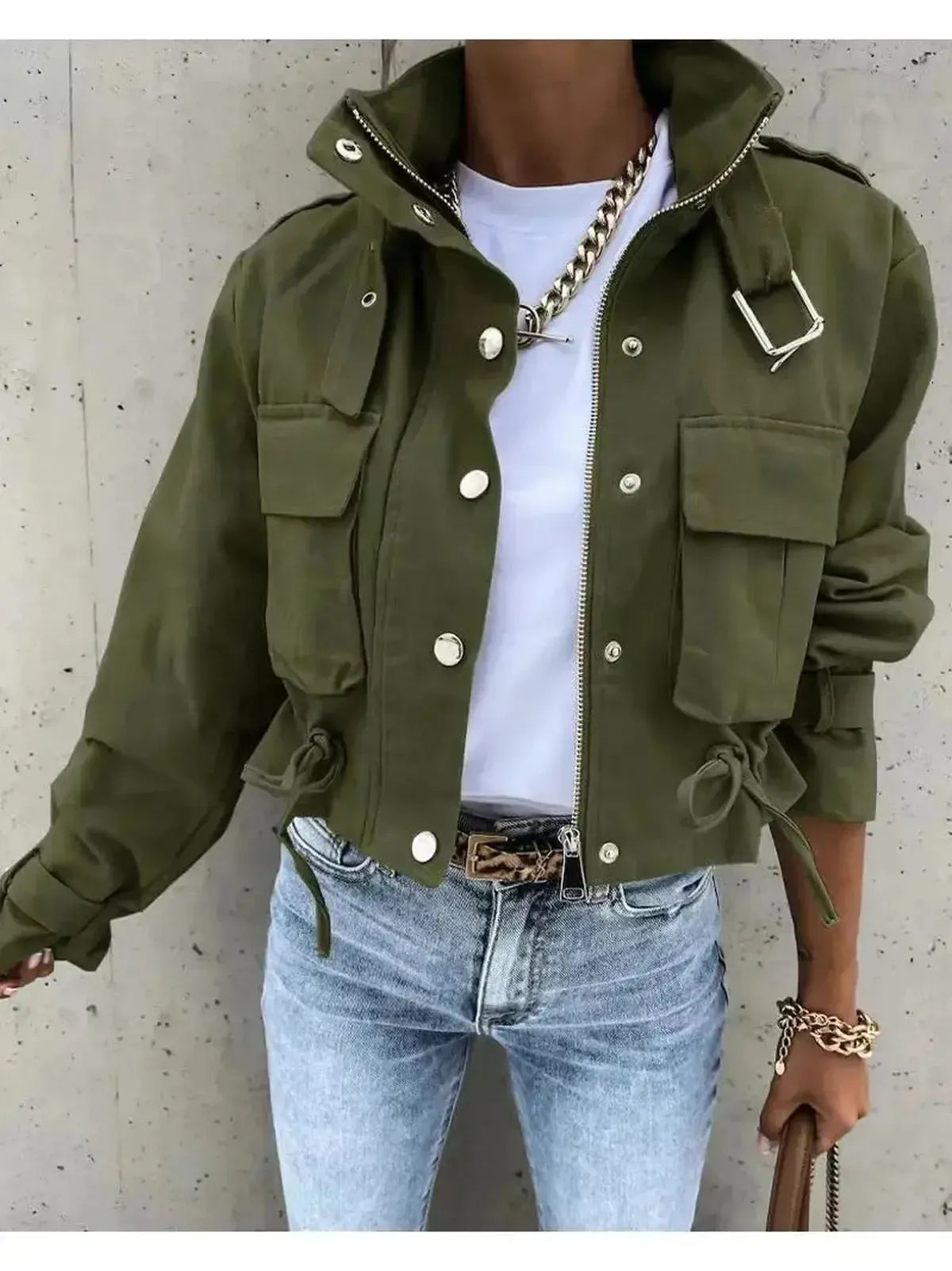Manteau Streetwear Mi-Saison Chic-Saylana