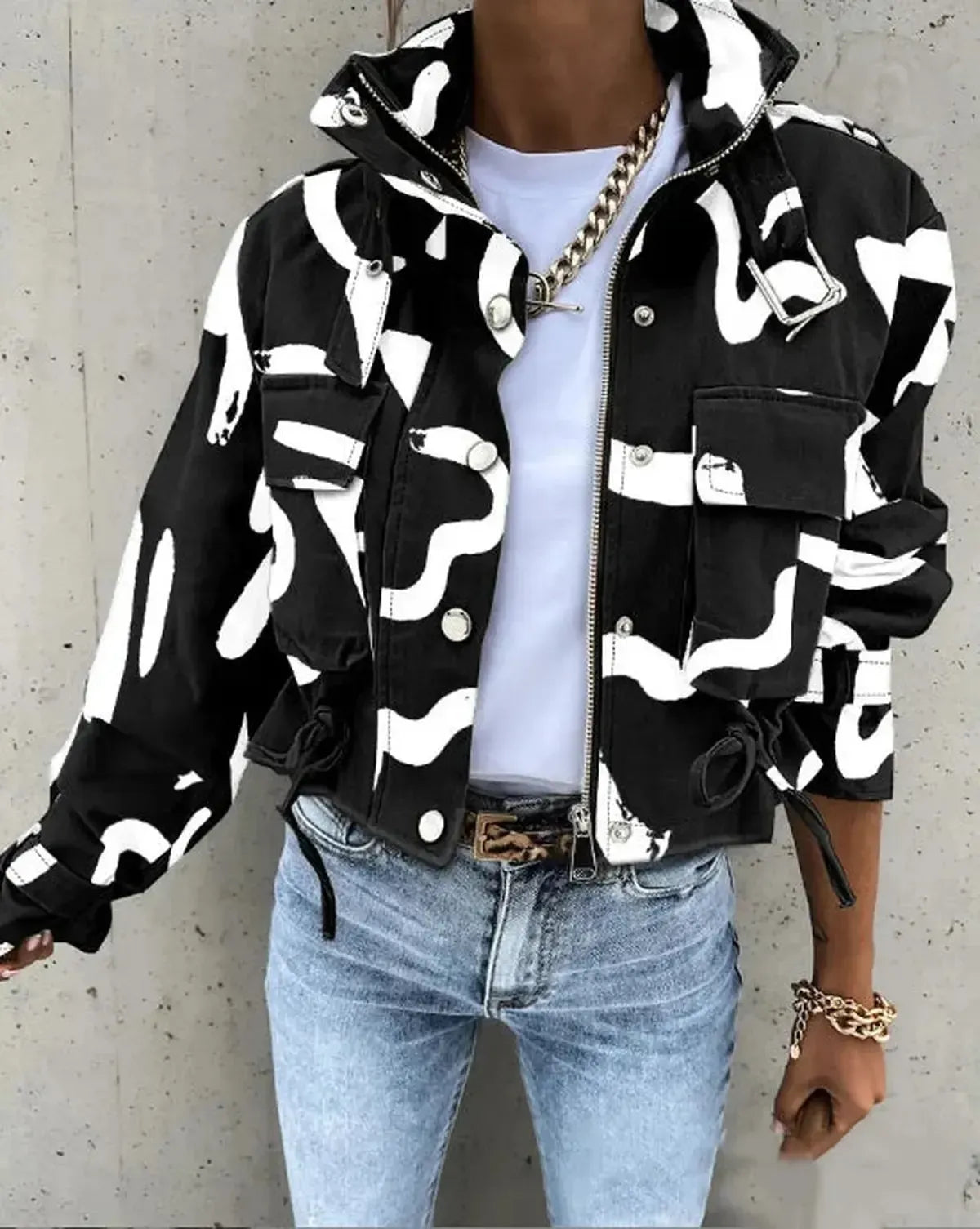 Manteau Streetwear Mi-Saison Chic-Saylana
