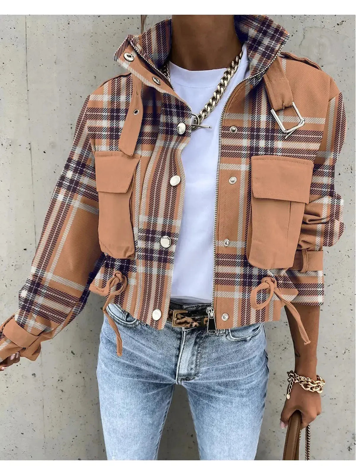 Manteau Streetwear Mi-Saison Chic-Saylana