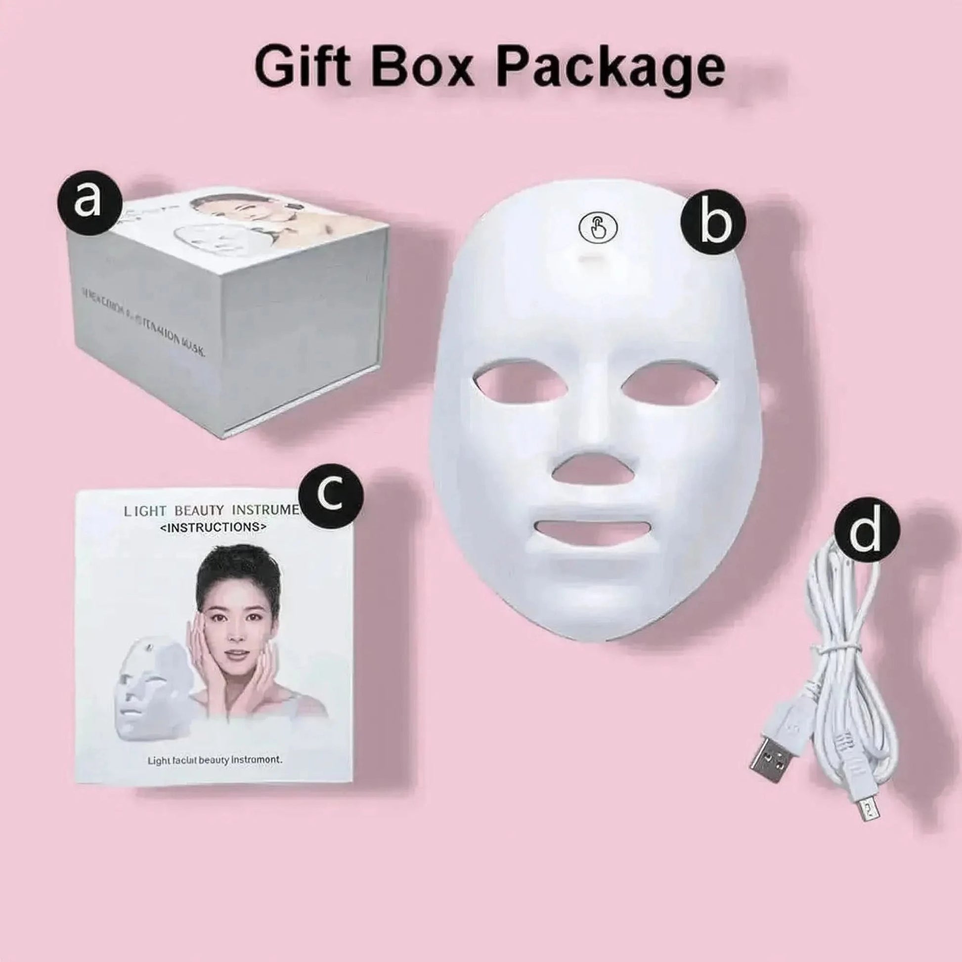 Masque LED Visage 7 Couleurs USB - Saylana