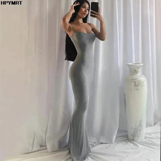 Maxi Dress Élégante : Slim & Brillante-Saylana