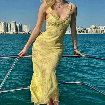 Maxi Fleurie Dos Nu - Saylana