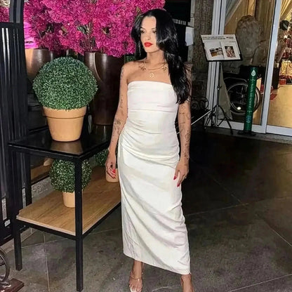 Midi Beige Dos Nu - Saylana