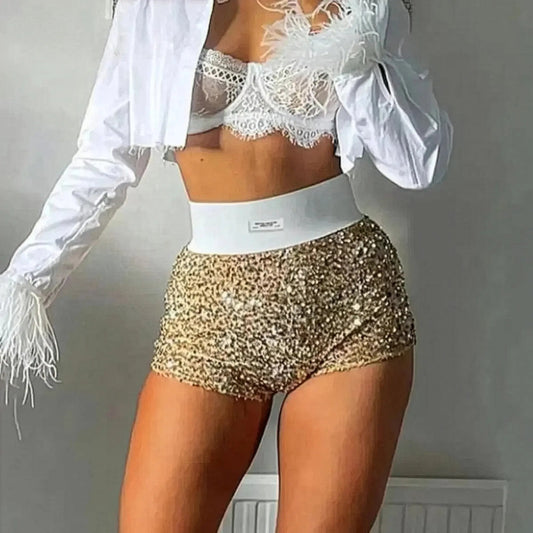 Mini coupe glitter pour un look de soirée brillant Saylana
