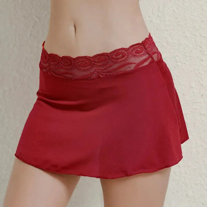 Mini Jupe Dentelle Uni Sexy-Saylana