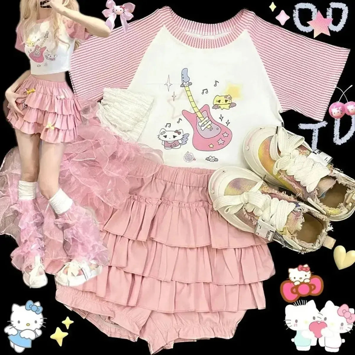 Mini Jupe Volants Style Y2K-Saylana