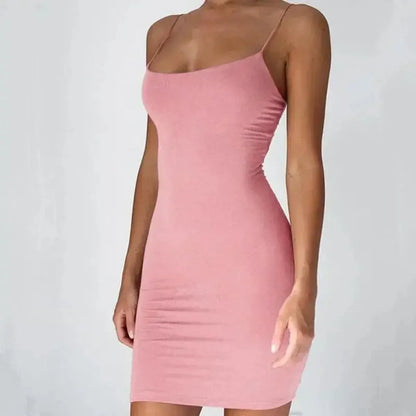 Mini Robe Bodycon Bretelles-Saylana