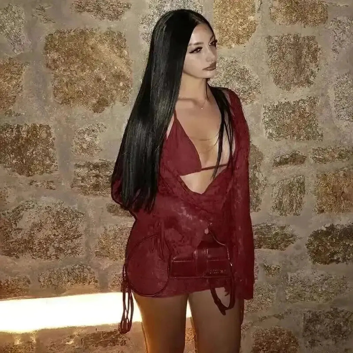 Mini Robe Dentelle Bandeau-Saylana