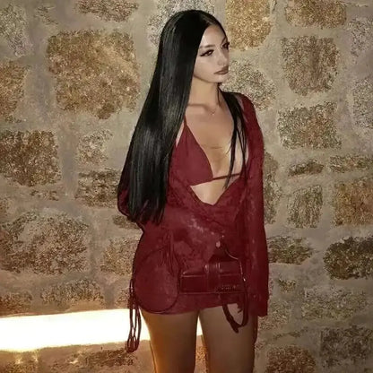 Mini Robe Dentelle Bandeau-Saylana