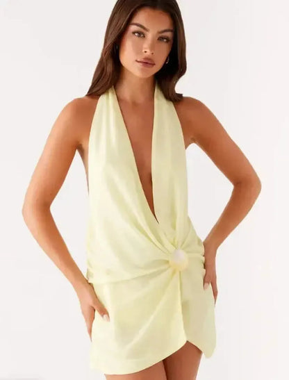 Mini Robe Dos Nu Coquillages-Saylana