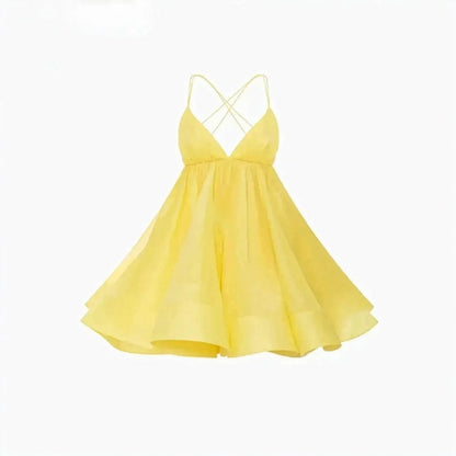 Mini Robe Évasée Sans Manches - Saylana