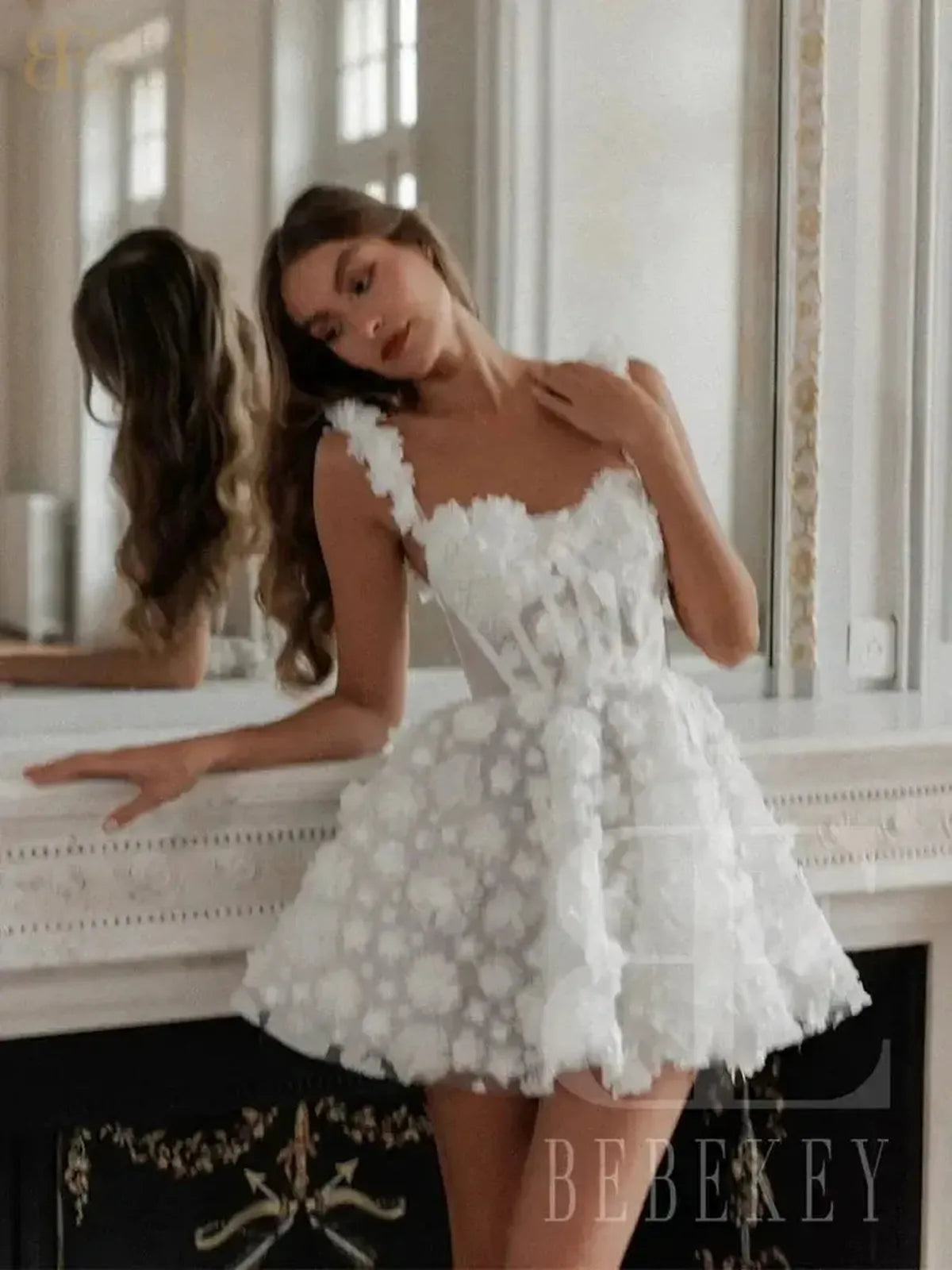 Mini Robe Fleurs 3D Chic-Saylana