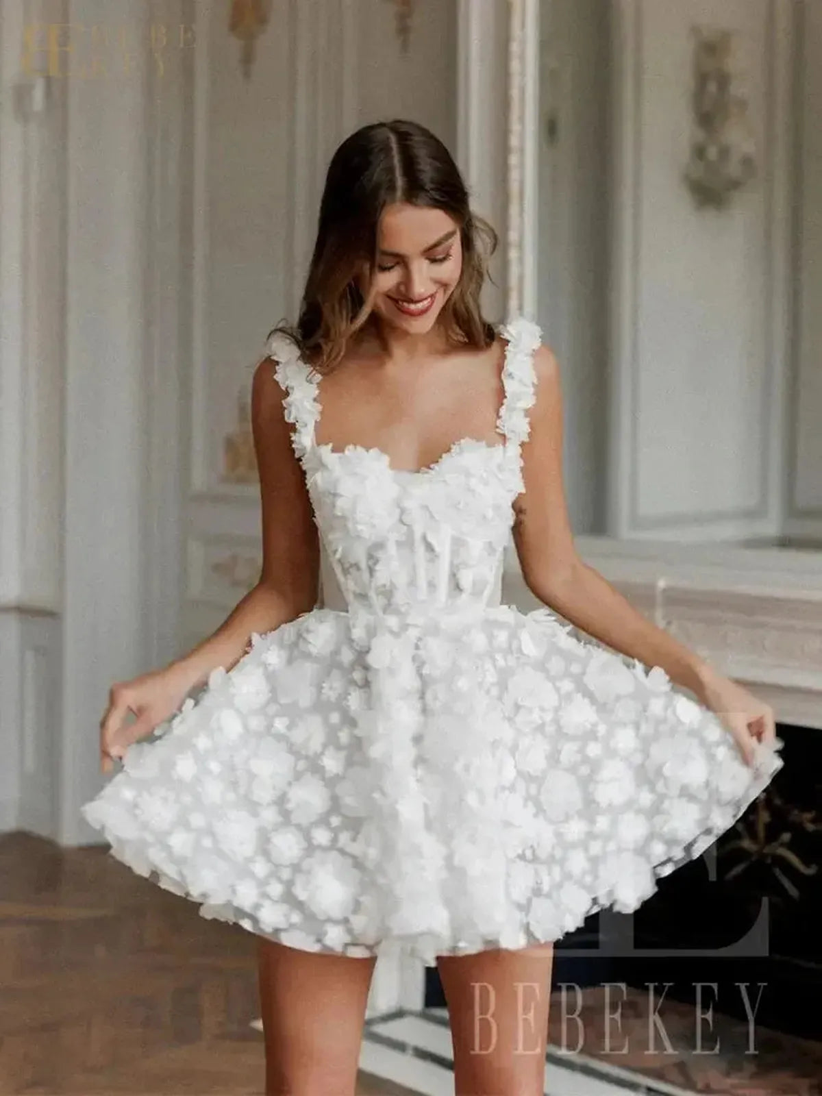 Mini Robe Fleurs 3D Chic-Saylana