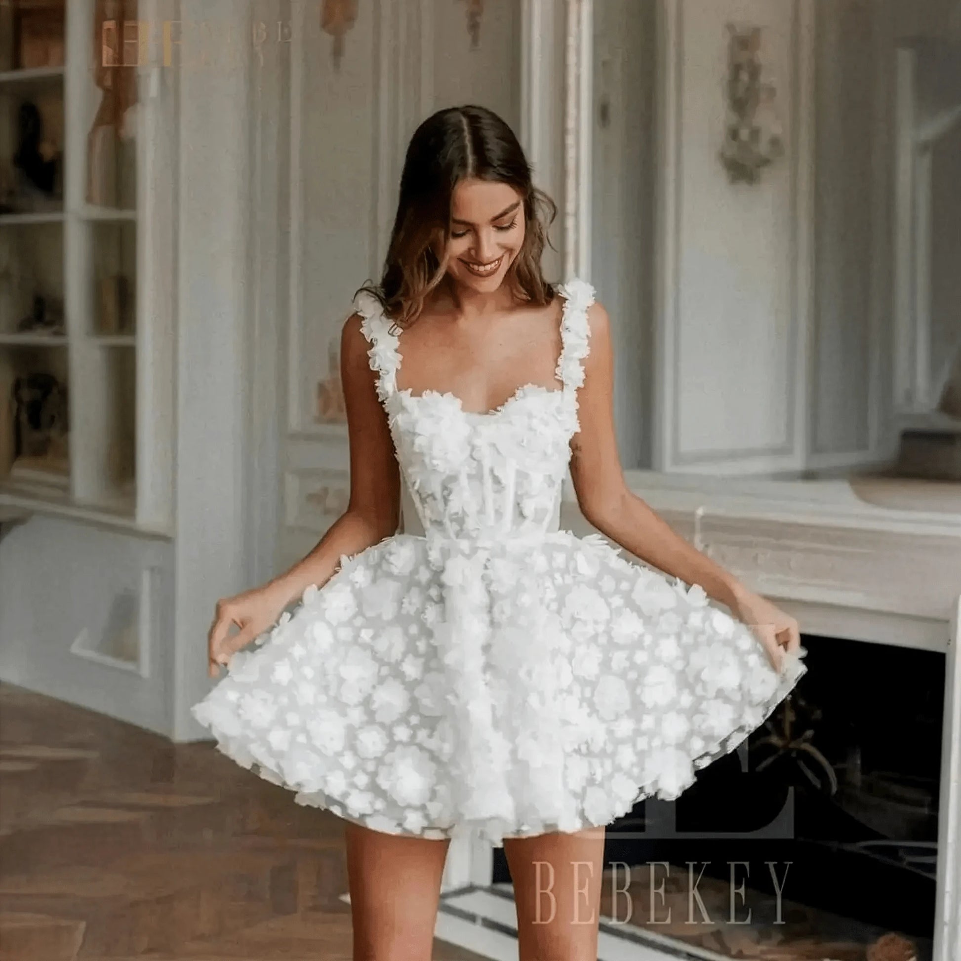 Mini Robe Fleurs 3D Chic - Saylana