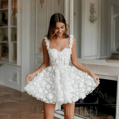 Mini Robe Fleurs 3D Chic - Saylana