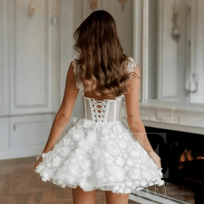 Mini Robe Fleurs 3D Chic - Saylana