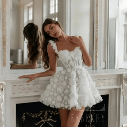 Mini Robe Fleurs 3D Chic - Saylana