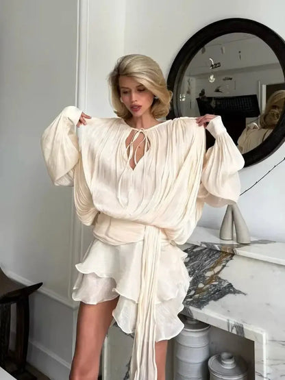 Mini Robe Plissée Chic-Saylana