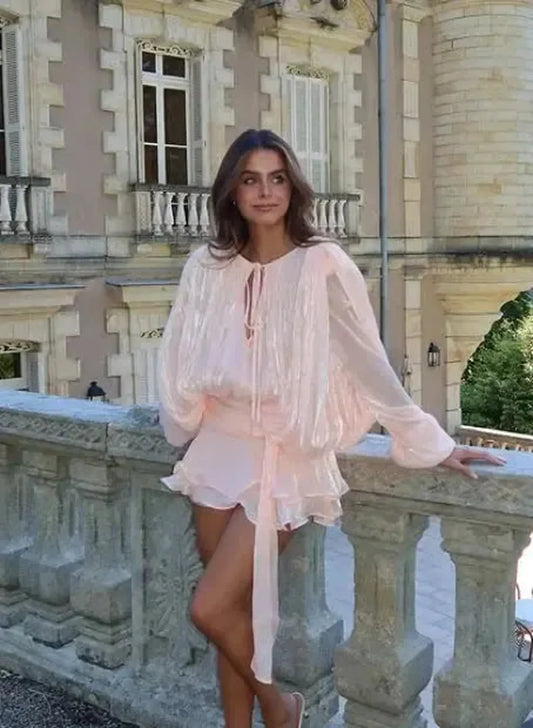 Mini Robe Plissée Chic-Saylana
