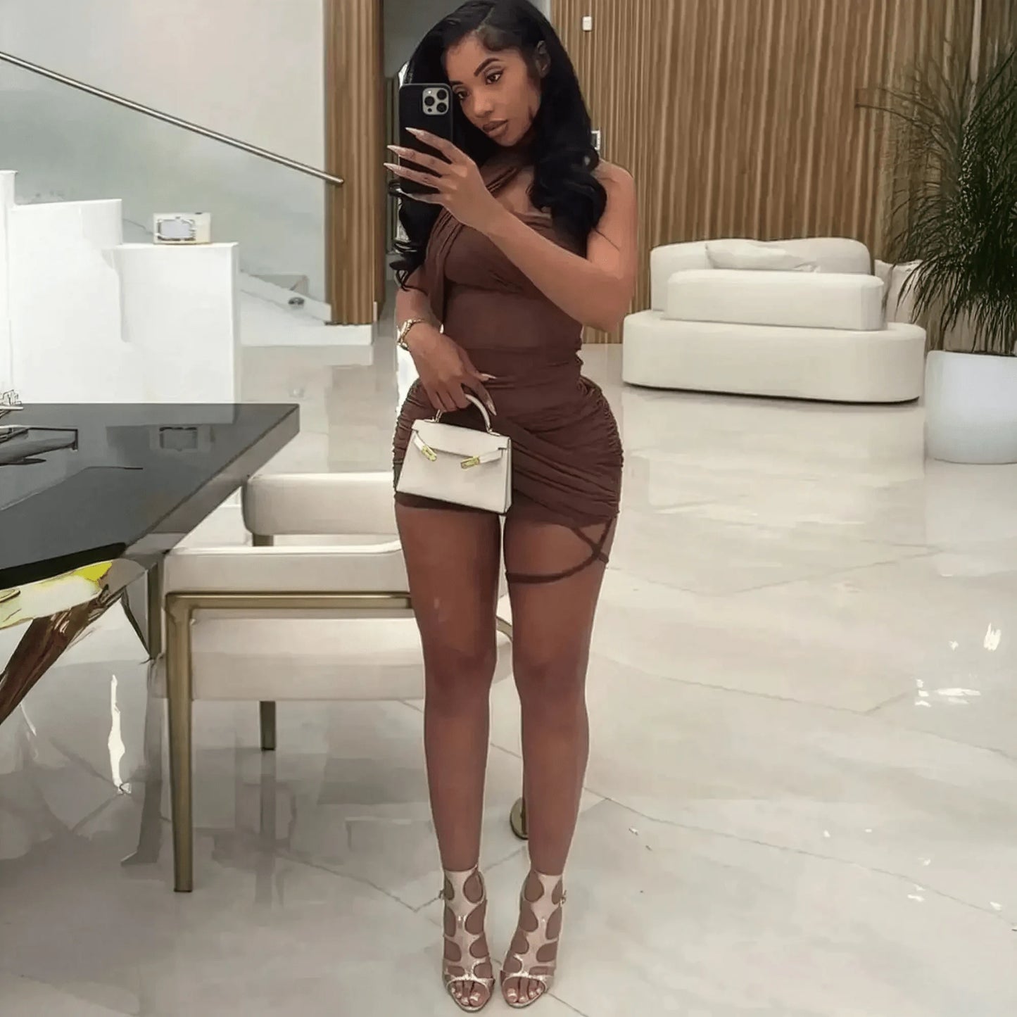 Mini Robe Transparente Dos Nu - Saylana