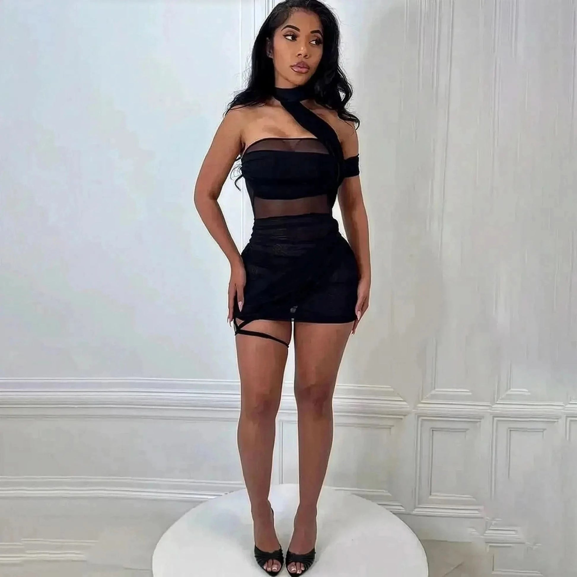 Mini Robe Transparente Dos Nu - Saylana