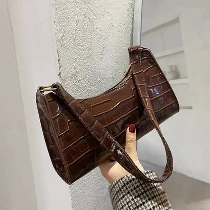 Mini Sac Épaule Croco Rétro-Saylana