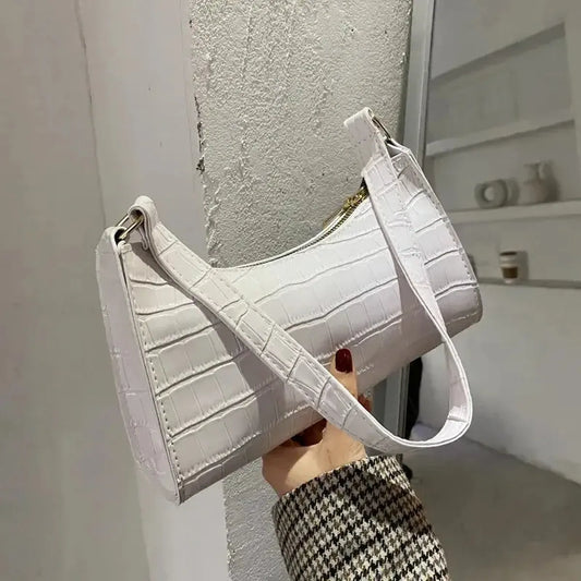 Mini Sac Épaule Croco Rétro-Saylana