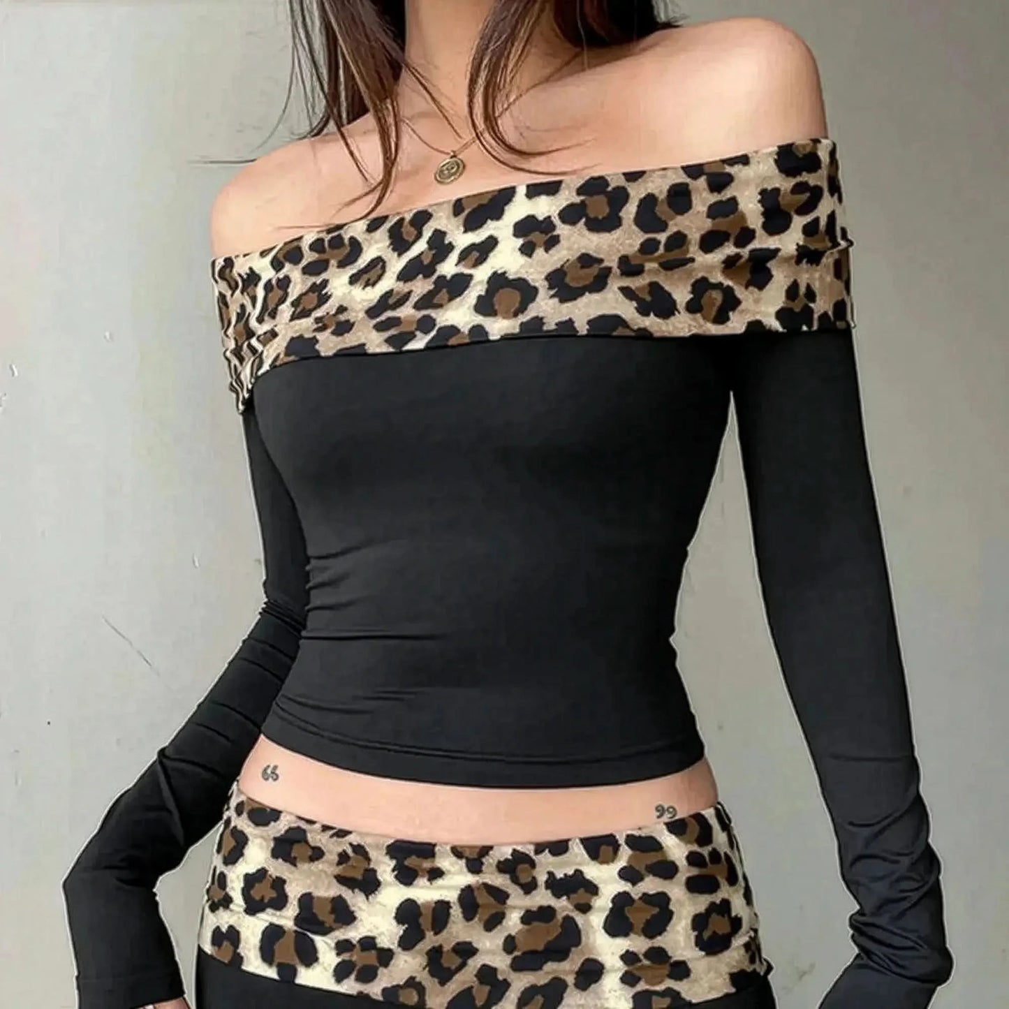 Motif léopard patchwork pour look Y2K affirmé - Saylana