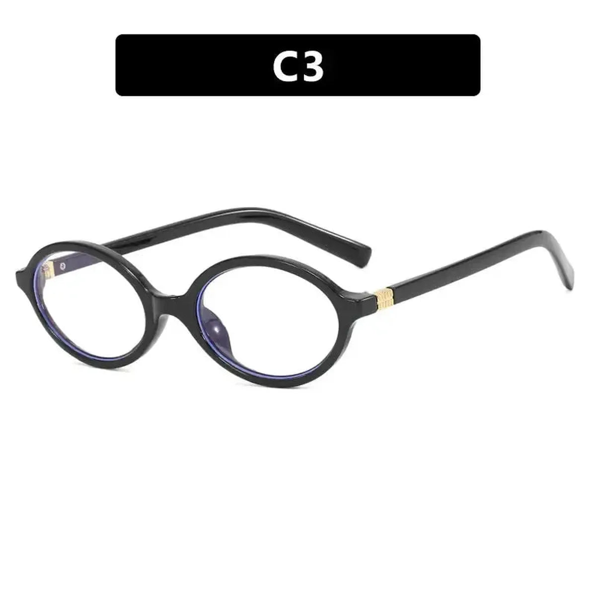 Ovale Rétro Léopard Anti-Lumière Bleue-Saylana