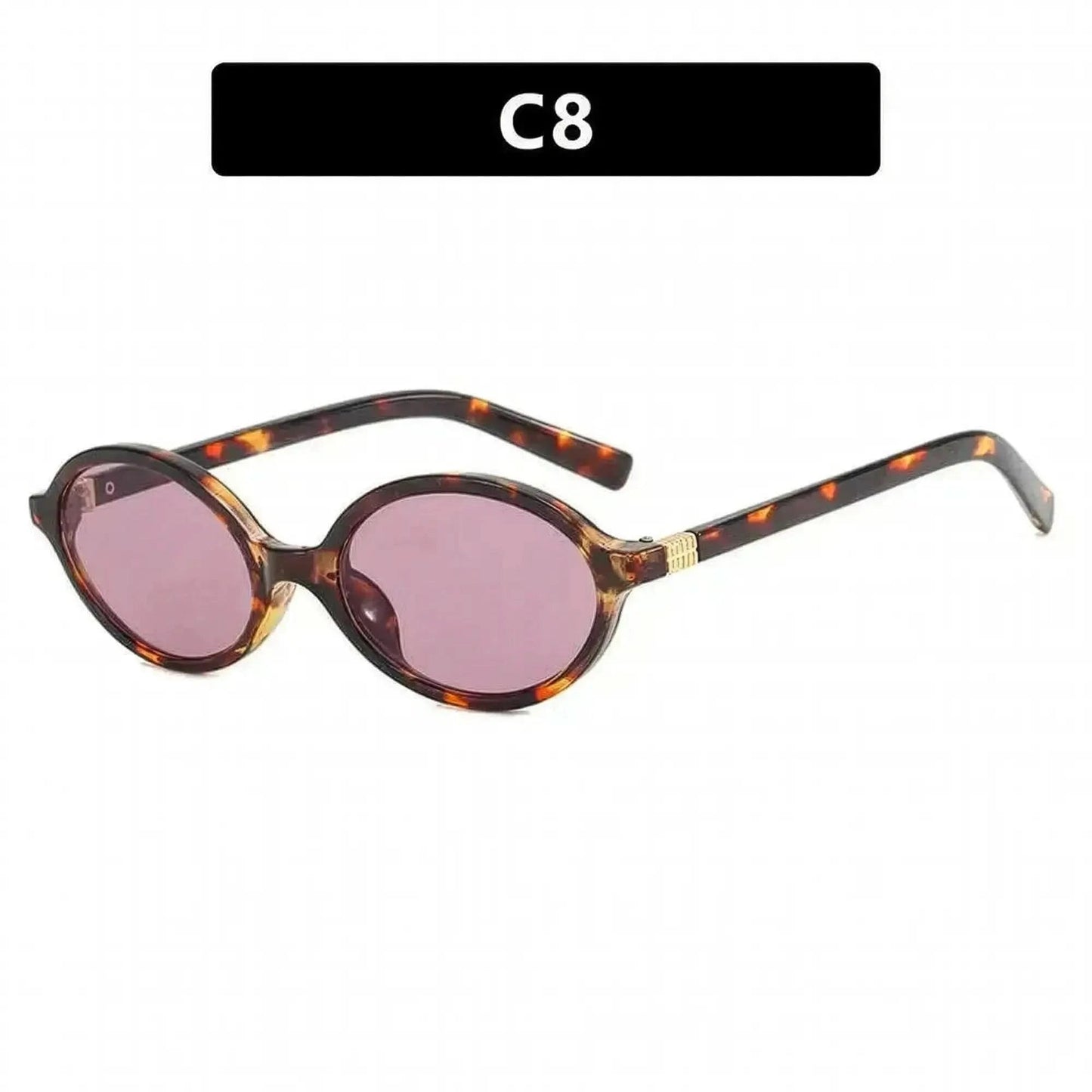 Ovale Rétro Léopard Anti - Lumière Bleue - Saylana