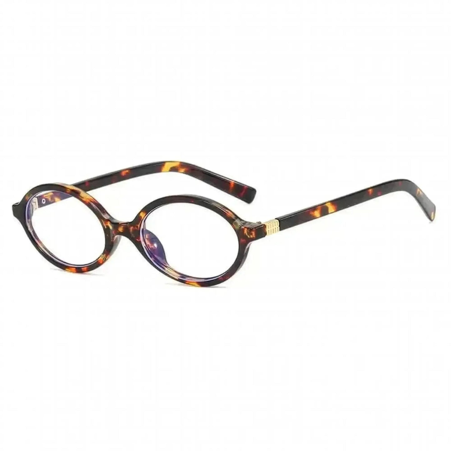 Ovale Rétro Léopard Anti - Lumière Bleue - Saylana