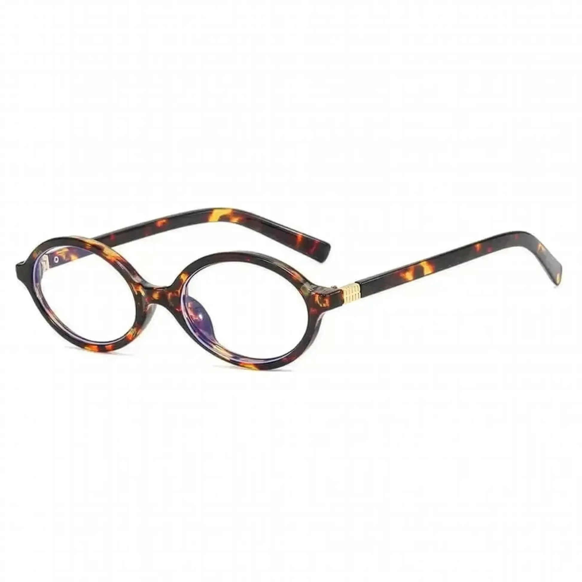 Ovale Rétro Léopard Anti - Lumière Bleue - Saylana