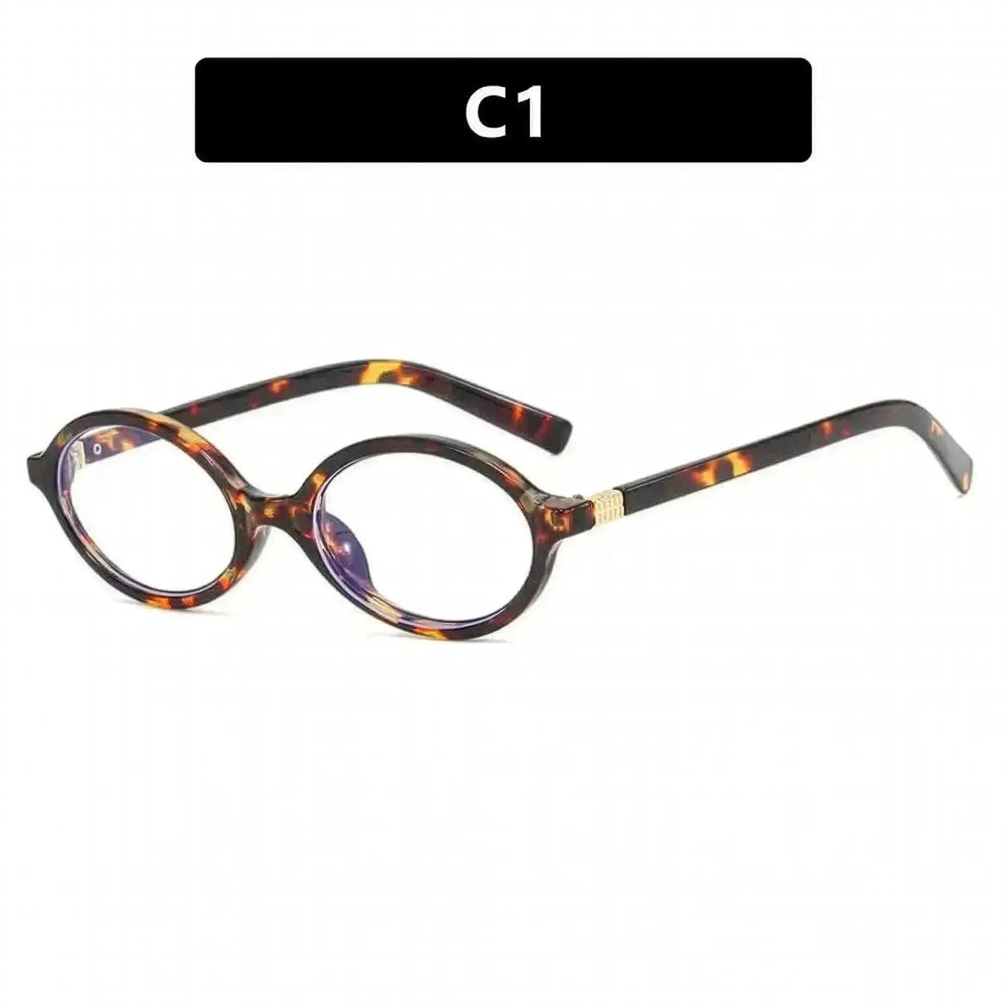 Ovale Rétro Léopard Anti - Lumière Bleue - Saylana