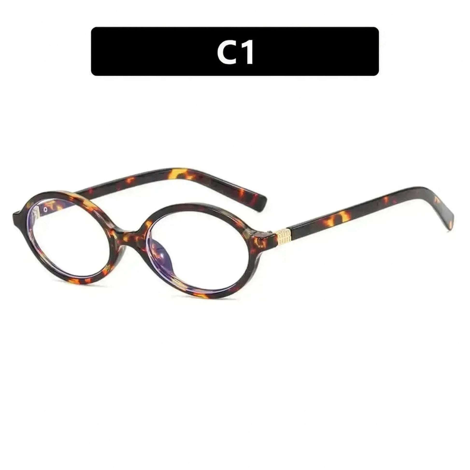 Ovale Rétro Léopard Anti - Lumière Bleue - Saylana