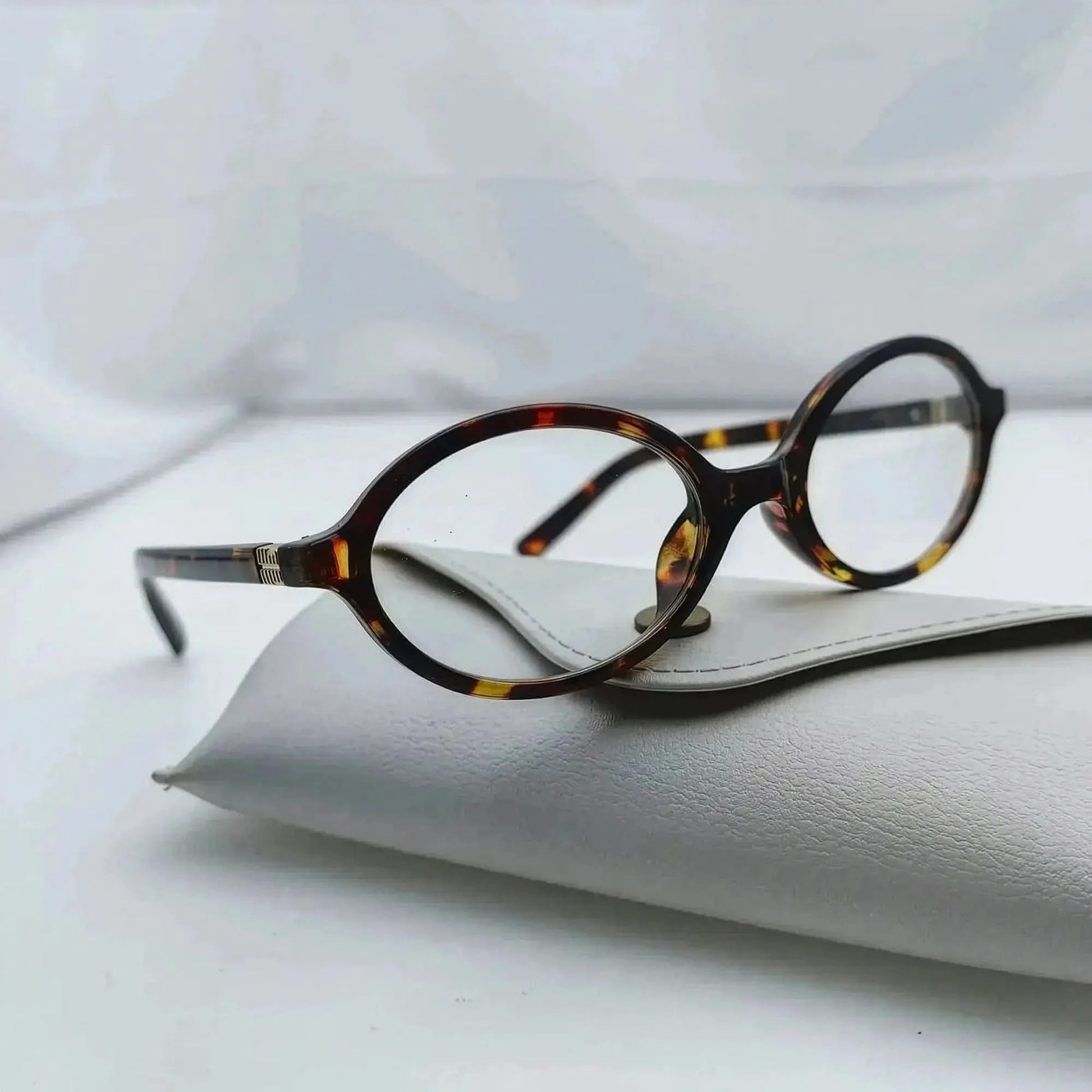 Ovale Rétro Léopard Anti - Lumière Bleue - Saylana