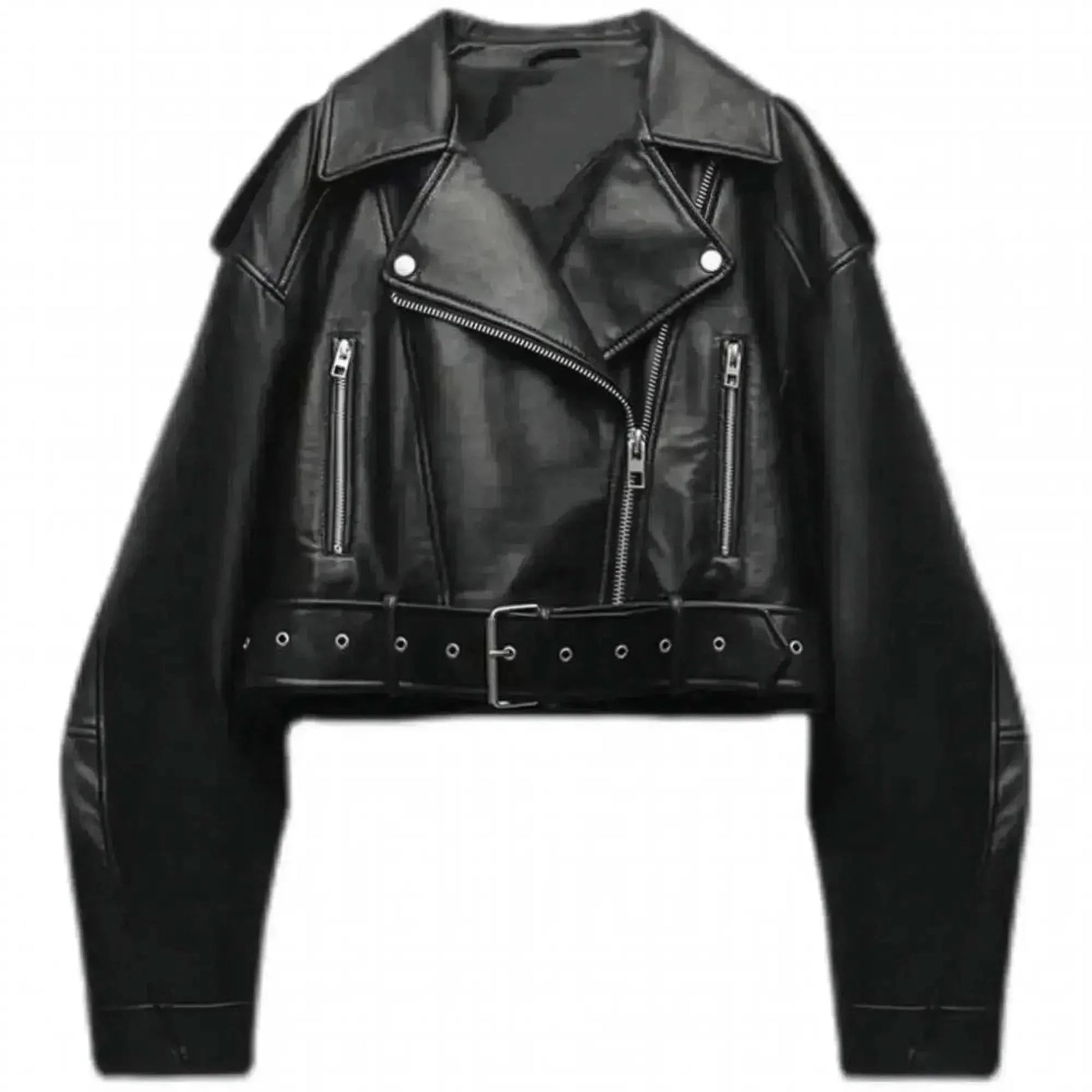 Oversize Biker Rétro Zippée - Saylana