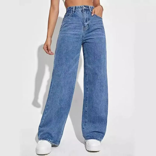 Pantalon Denim Évasé Tendance & Polyvalent-Saylana