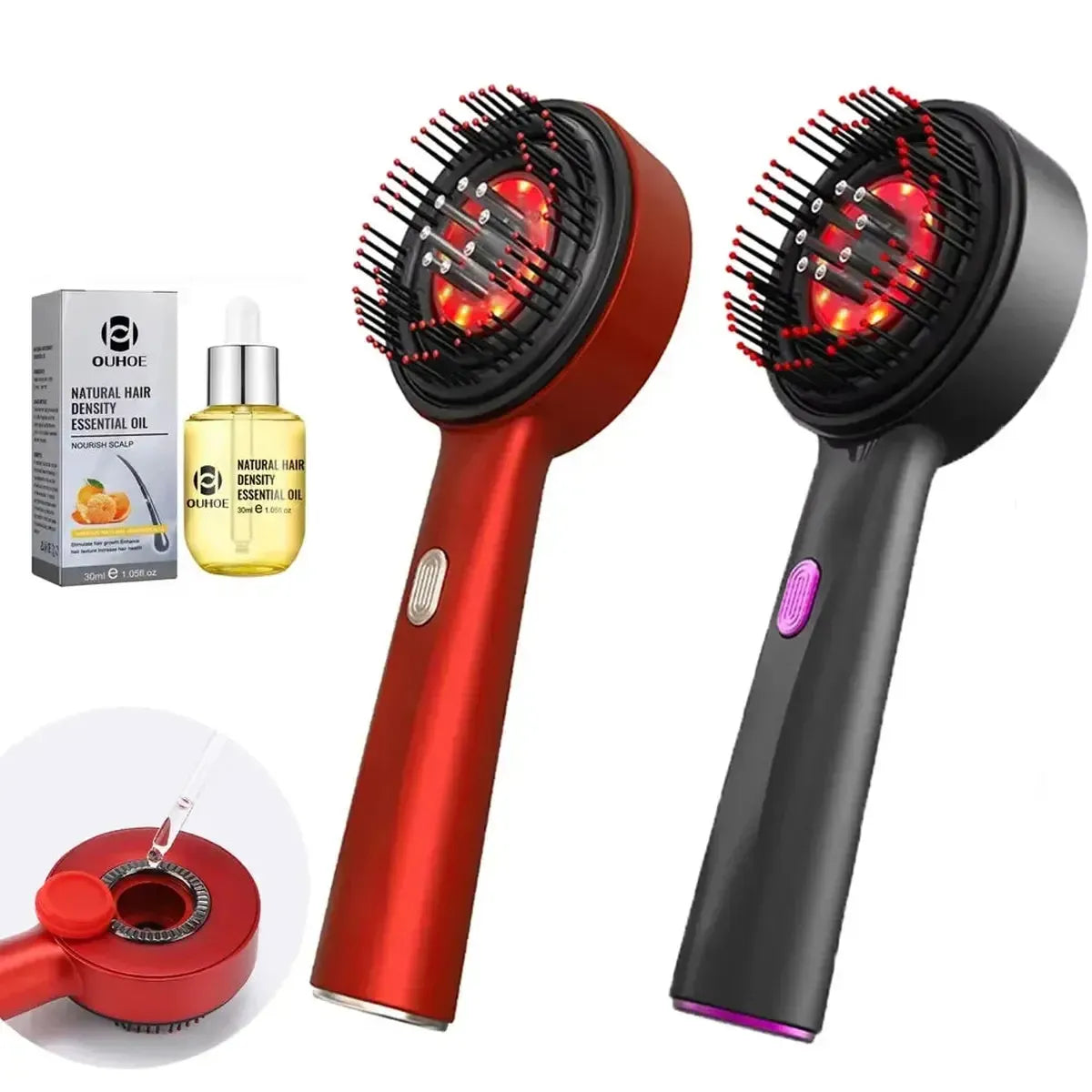 Peigne Massage Vibrant 3 Modes LED-Saylana