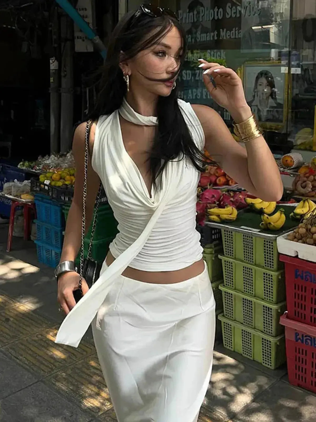 Pièce estivale ajustée au design raffiné-Saylana