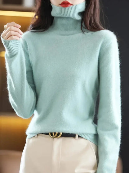 Pull Col Roulé Cachemire Visón-Saylana